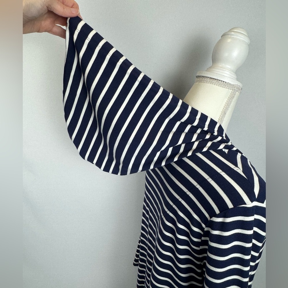 Boden Imelda Navy and White Striped Hooded Dress - Picture 6 of 8